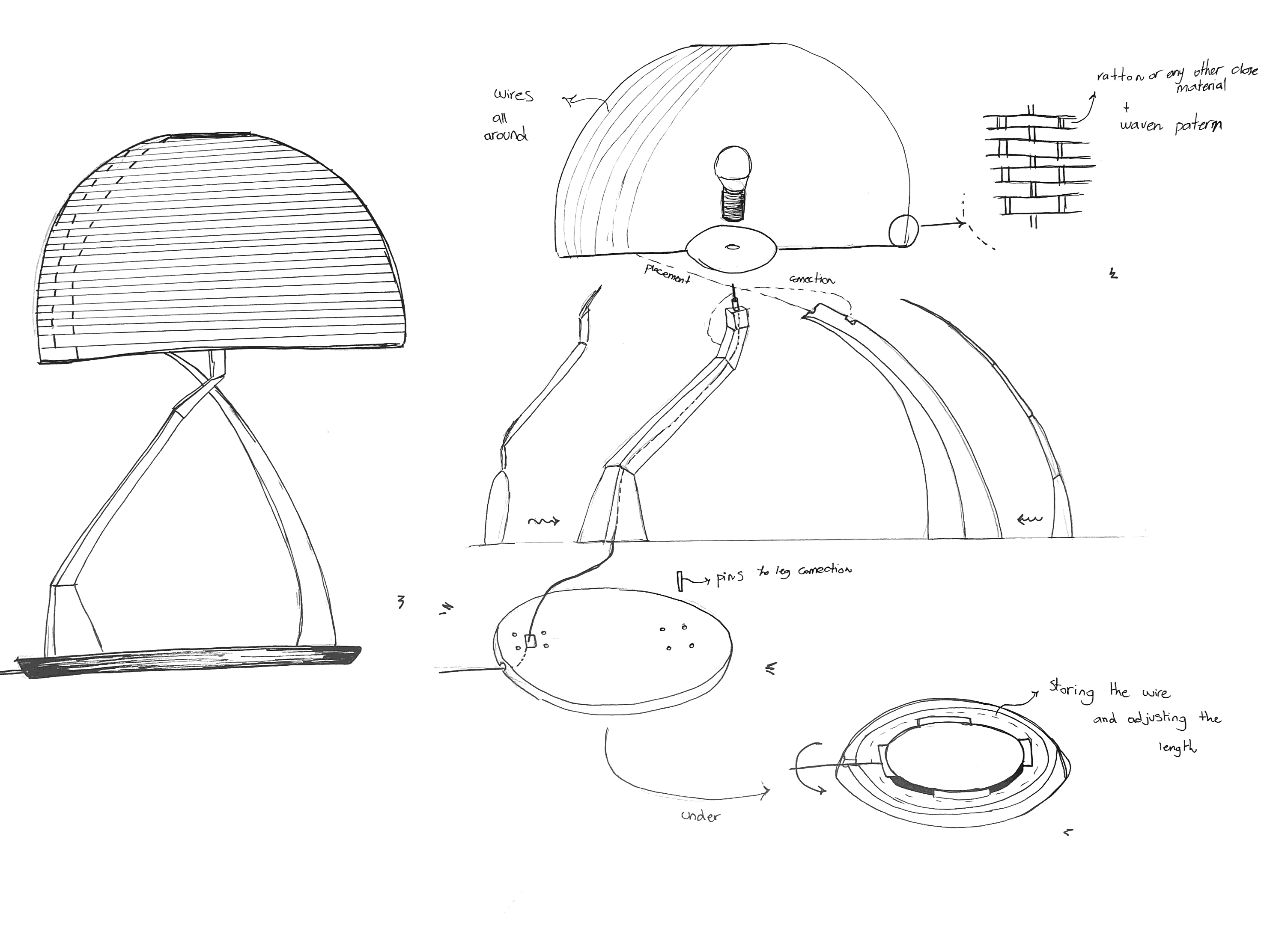 Scutella Lamp Form Language Sketch
