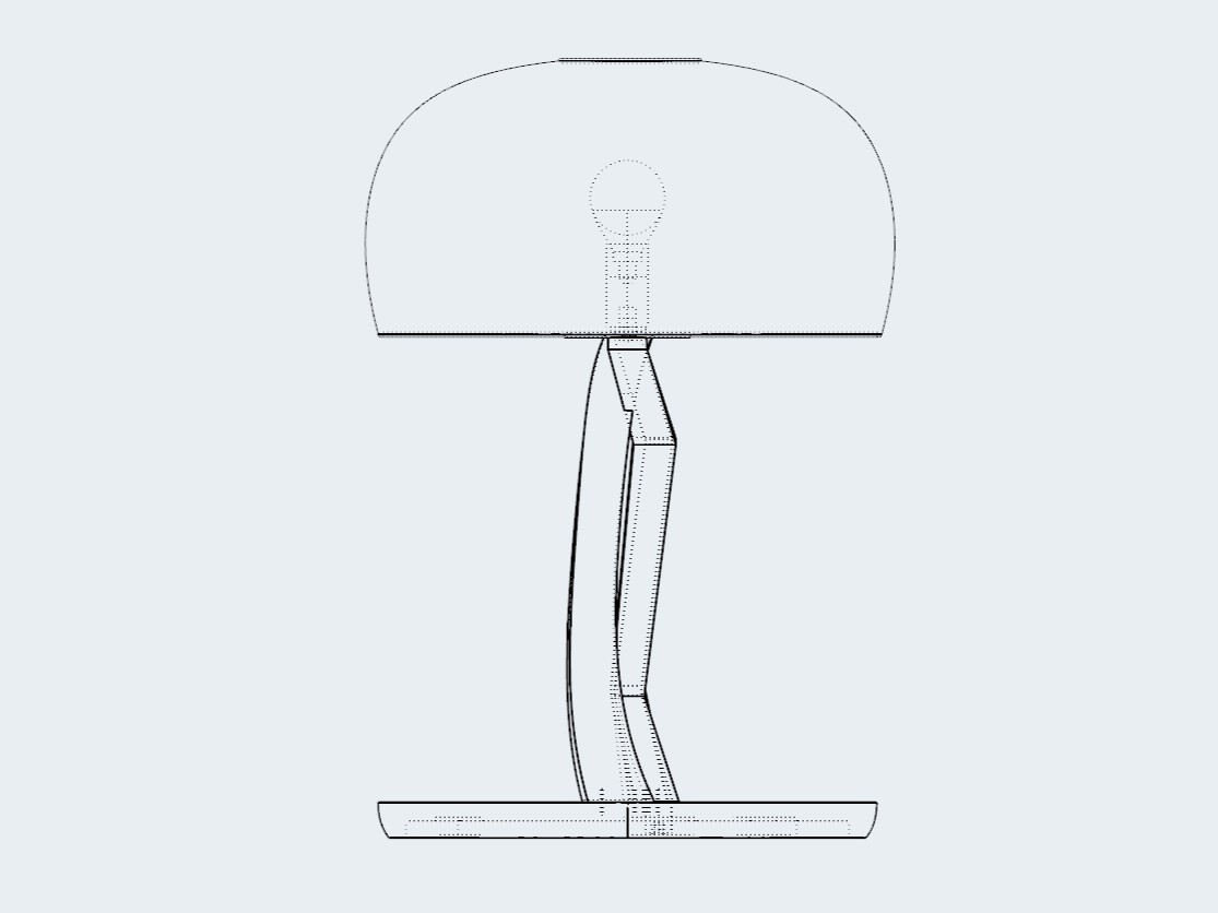 Scutella Lamp Right Side Elevation